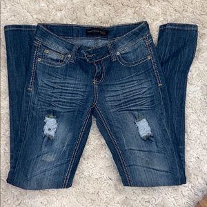 Denim skinny jeans